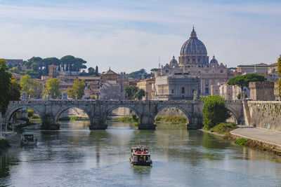 View of bridge over river