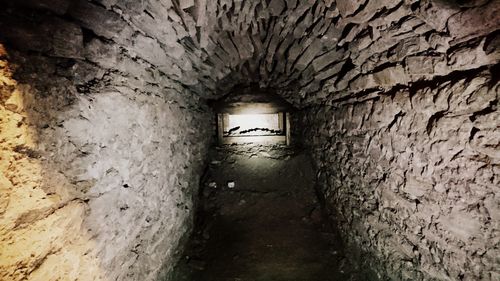 Interior of abandoned tunnel