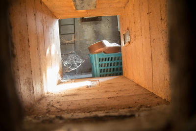 Interior of abandoned building