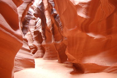 Scenic view of antelope canyon caves