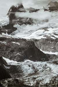 Scenic view of snowcapped mountains