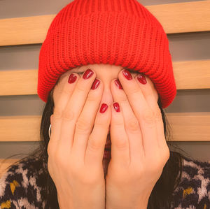 Close-up of young woman