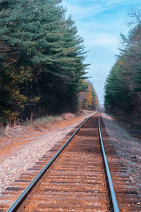 View of railroad tracks against sky