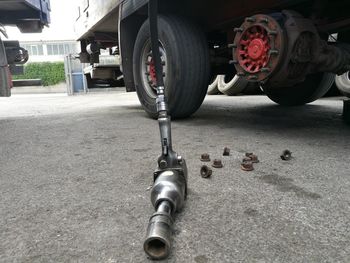 Close-up of machine part