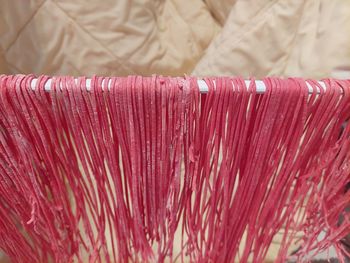 Close-up of pink pasta