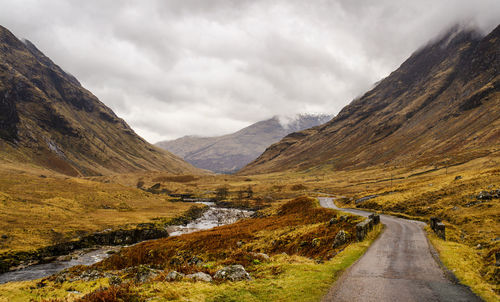 Country road passing through landscape