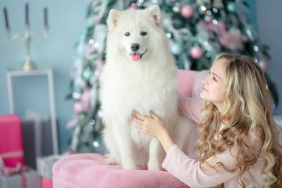 Young woman with dog
