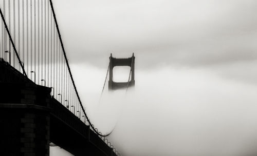 Low angle view of bridge against sky
