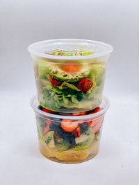 Salad packaging stackable 