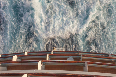 High angle view of sea against sky