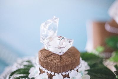 Close-up of wedding ring