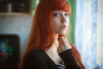 Close-up of young woman