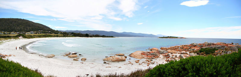 Panoramic view of beach against sky