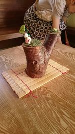 Close-up of food on table