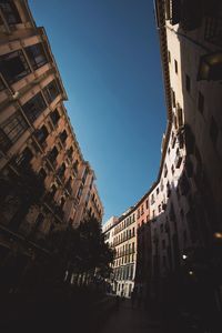 Low angle view of buildings against sky