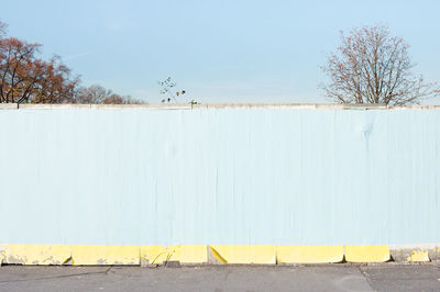 View of wall against clear sky