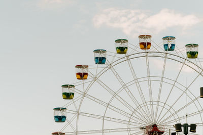 Low angle view of ferris wheel against sky