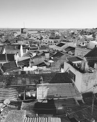 High angle view of townscape against sky