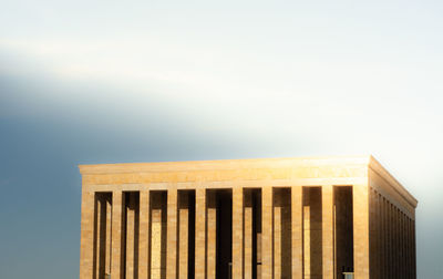 Low angle view of building against clear sky