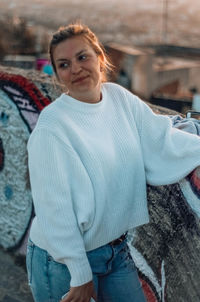 Portrait of a smiling young woman