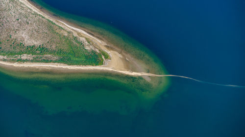 High angle view of sea