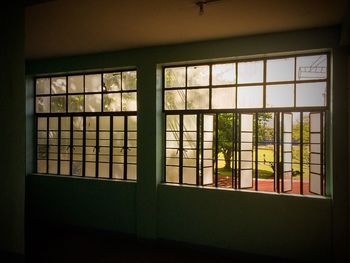 Close-up of window at home