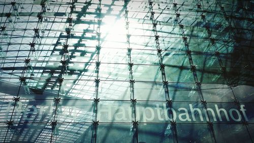 Full frame shot of glass berlin hauptbahnhof