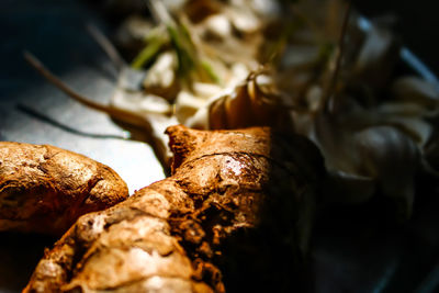 Close-up of ginger bread on leaf