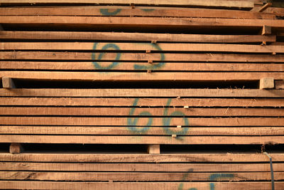 Full frame shot of wooden wall