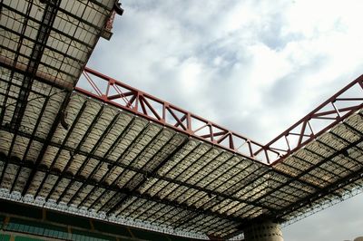 Low angle view of san siro stadium against sky in city