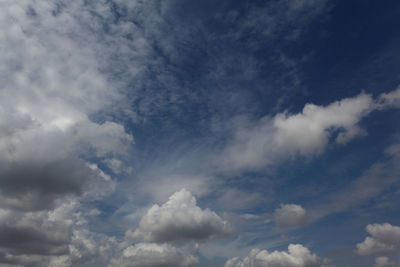 Low angle view of clouds in sky