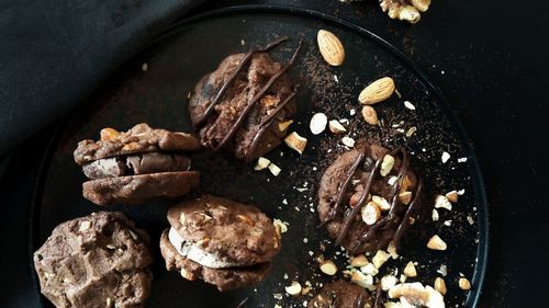 High angle view of sweet food in plate