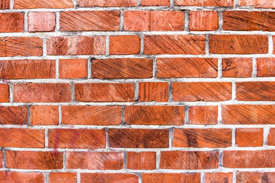 Full frame shot of textured brick wall