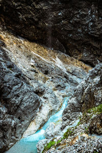 Scenic view of waterfall