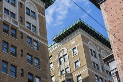 Low angle view of historic building against sky