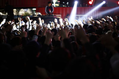 Crowd at night