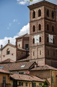 Low angle view of buildings against sky