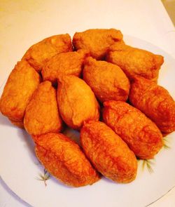 Close-up of bread in plate