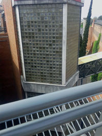 Low angle view of modern skyscraper