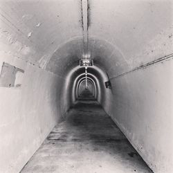 View of empty subway tunnel