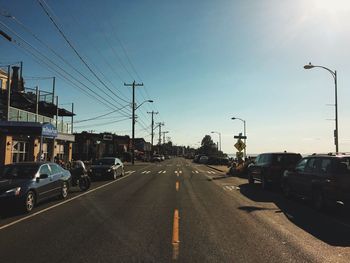 View of cars on road