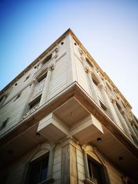 Low angle view of building against clear sky