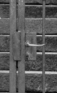 Close-up of closed gate