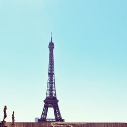 Low angle view of eiffel tower