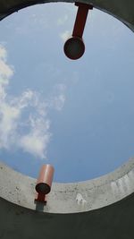 Low angle view of water against sky