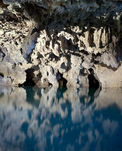 Full frame shot of rocks in lake