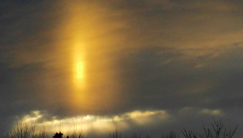 Low angle view of yellow sky during sunset