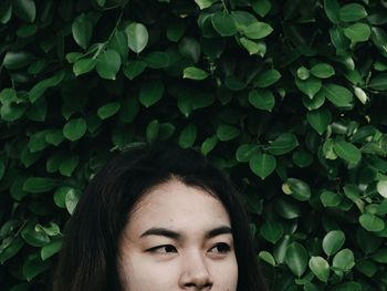Close-up portrait of young woman