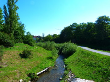 Scenic view of landscape against clear sky