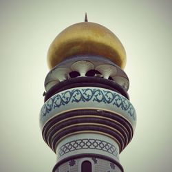 Low angle view of tower against sky